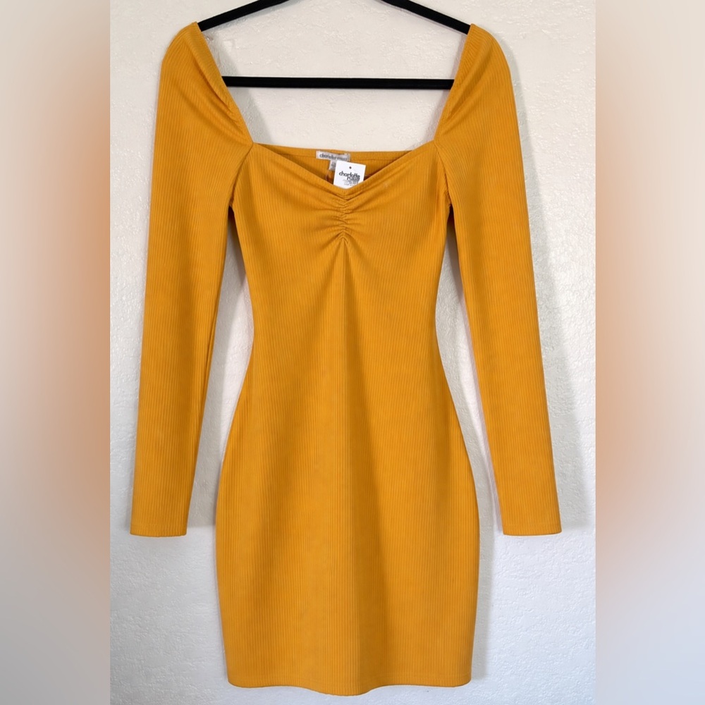 Charlotte Russe Mustard Yellow Mini Dress